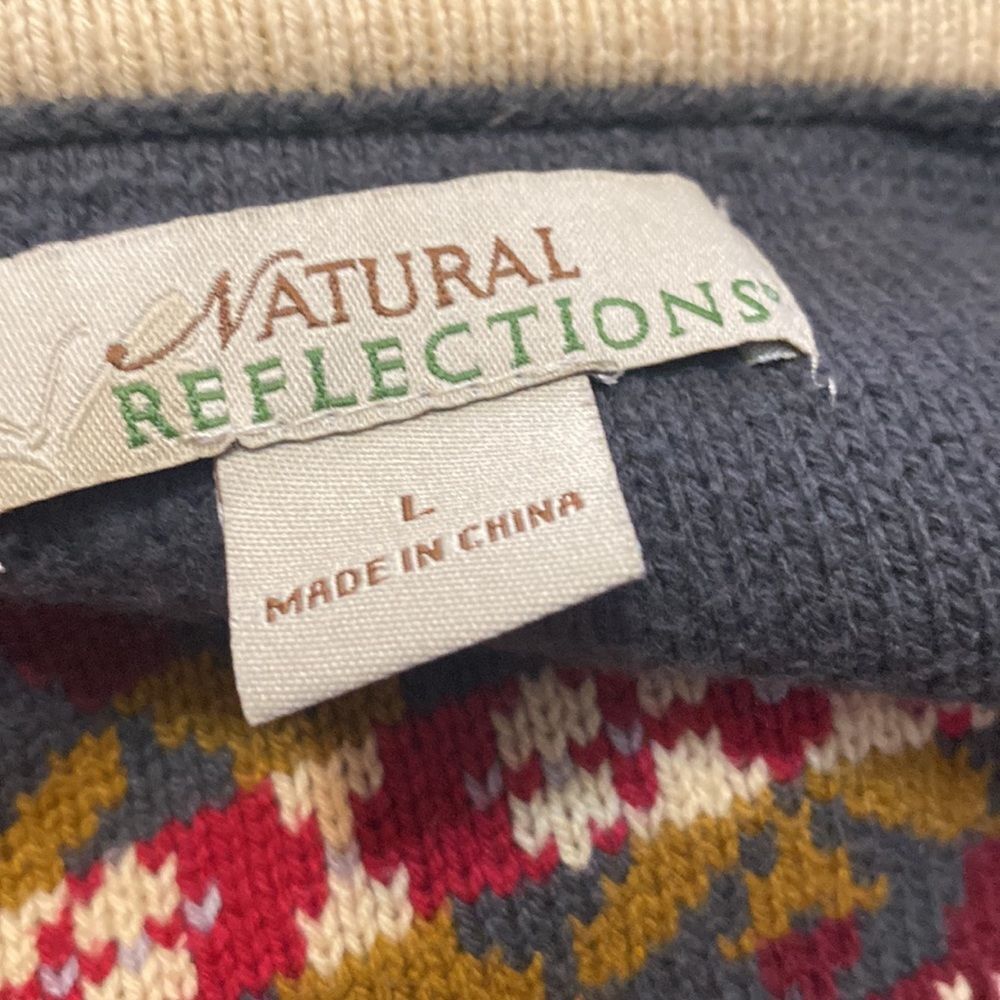 Natural Reflections Multicolor Patterned Sweater - image 3
